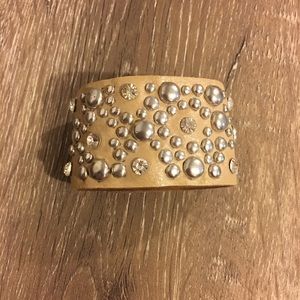 Cuff Bracelet with Rhinestones